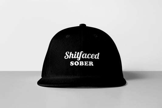 Black Shitfaced Sober Hat